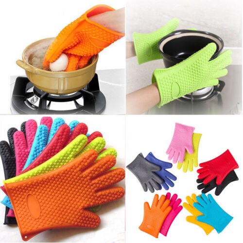1 stks Keuken Oven Handschoen Hittebestendige Siliconen Houder Bakken BBQ Cook Mitts