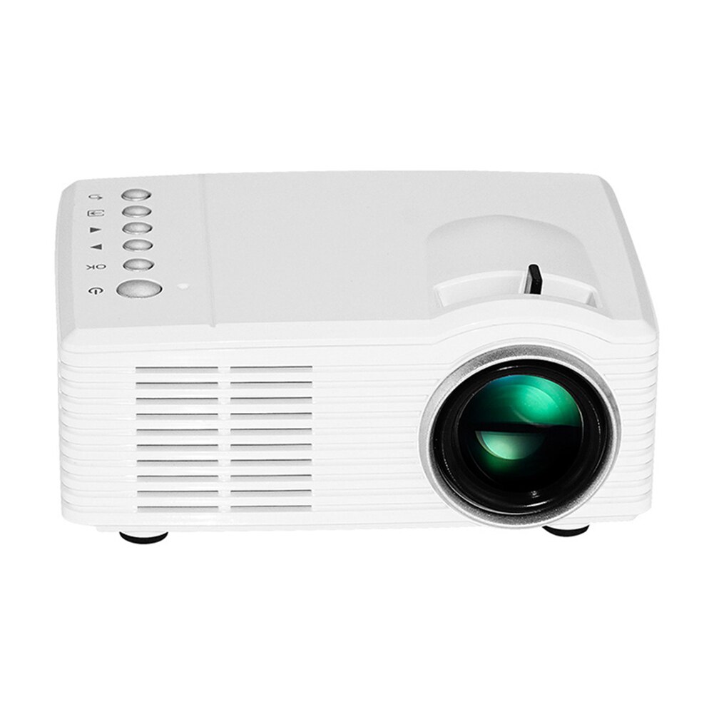 4K HD 3D Mini Smart Projector DLP D-TV AV USB TF Home Theater Cinema FKU66: White No battery EU