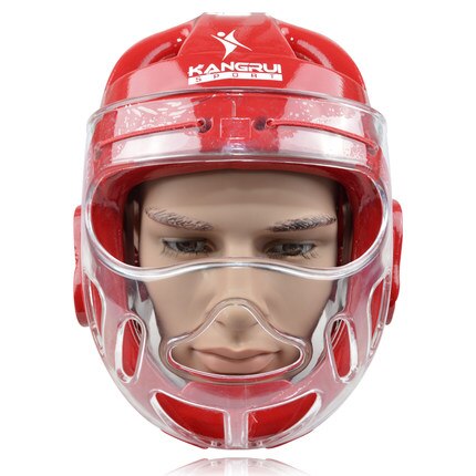 MMA Kick Boxing Karate Sparring Gear Martial Arts Headgear Taekwondo Full Face Shield Helmet Protector