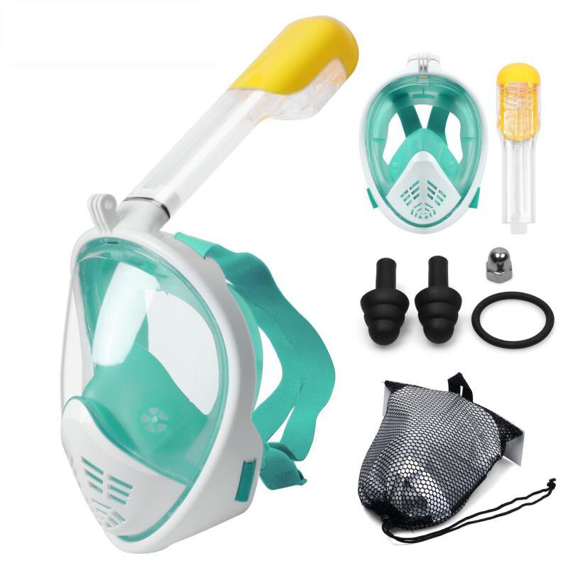 Máscara de buceo Scuba cara completa snorkel máscara subacuática Anti niebla snorkel buceo máscara para nadar pesca submarina buceo hombres