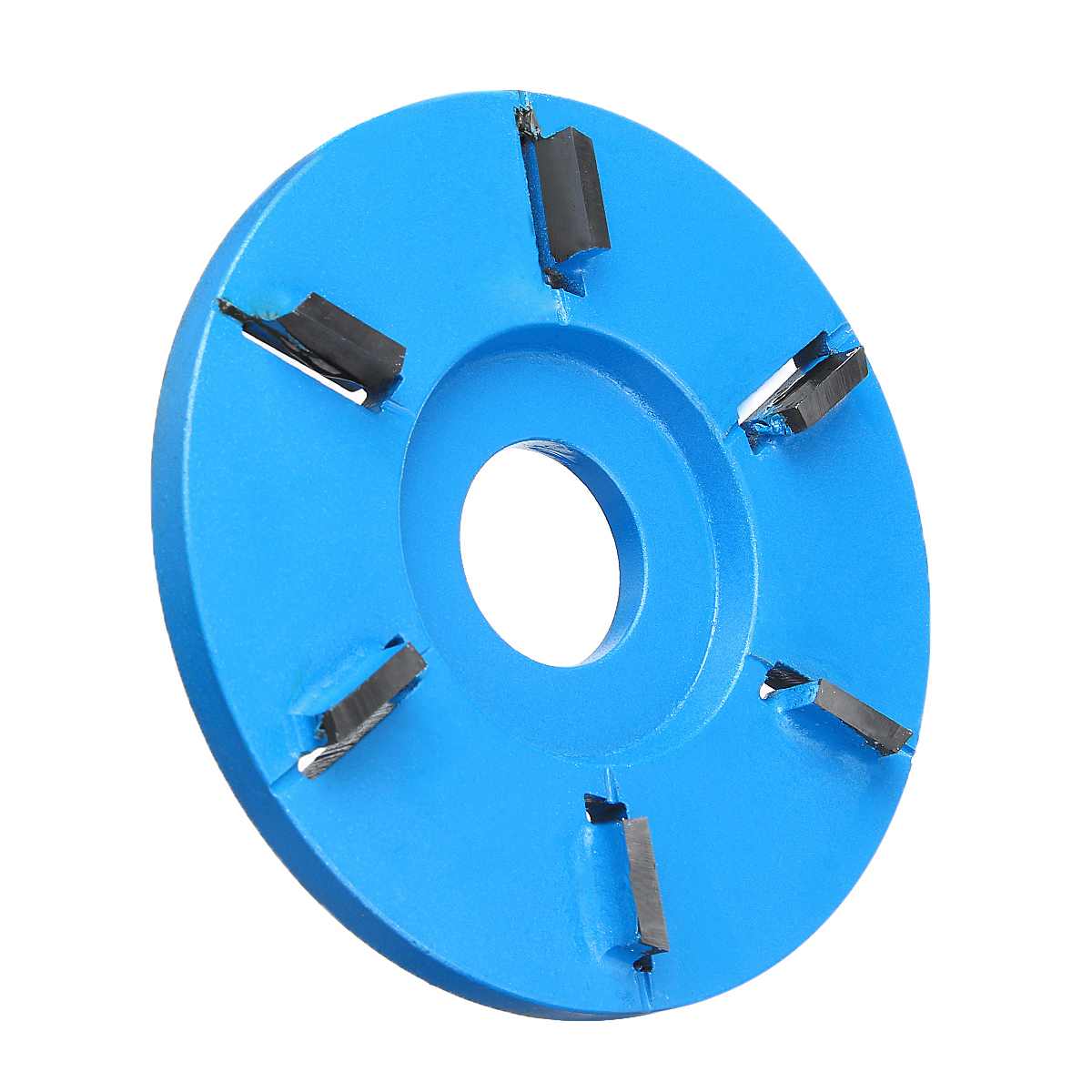 90 Mm Power Houtsnijwerk Disc Voor 22 Mm Hoek Grinder Tool Frees Thee Lade Blade Zes-Tand houtbewerking Turbo Disc Grinder: Flat blue