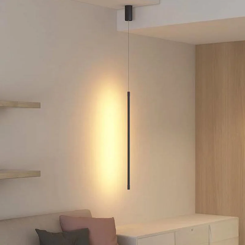 Luces colgantes LED largas modernas, lámpara colgante para decoración del hogar, comedor, dormitorio, baño, fondo de cabecera, accesorios de candelabros