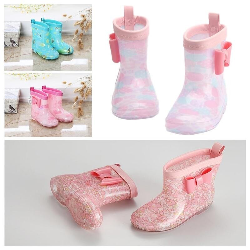 Baby Meisjes Regen Laarzen Baby Kids Regen Laarzen Schoonheid Boog Peuter Rubber Kinderen Schoenen Mode Jelly Schoenen Regenlaarzen A3M4