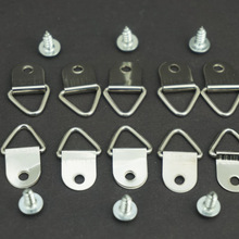 30 stk/parti sølv d-ring stel bøjle kroge billedramme hængende trekant skruet