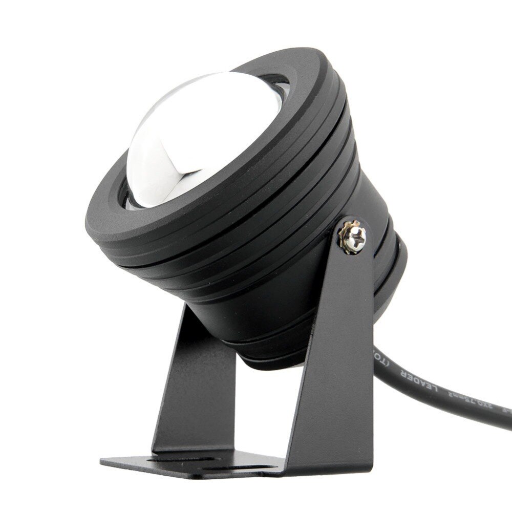 Projecteur lumineux led sous-marin, 10W, couleur noir ou argent, rvb, lumière blanche chaude ou blanche chaude, idéal pour un jardin, une piscine ou un lac, dc 12v