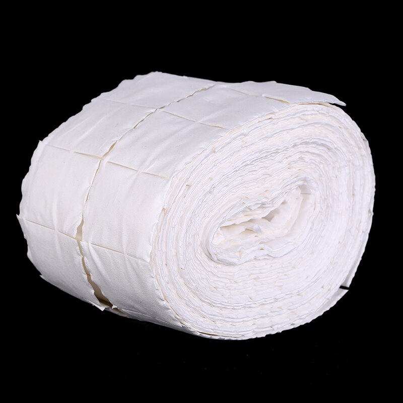 500 stk hvide servietter negle rengøring papir polish akryl gel remover håndklæde papir vatrondeller rulle salon negle kunst renseværktøj