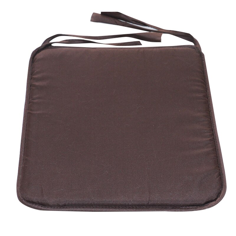 Meerdere Stijlen Vierkante Katoen Sofa Stoelen Zitkussen Blad Gedrukt Antislip Zetel Eetkamerstoel Pads Kussen Zacht Kussen: deep coffee37cm