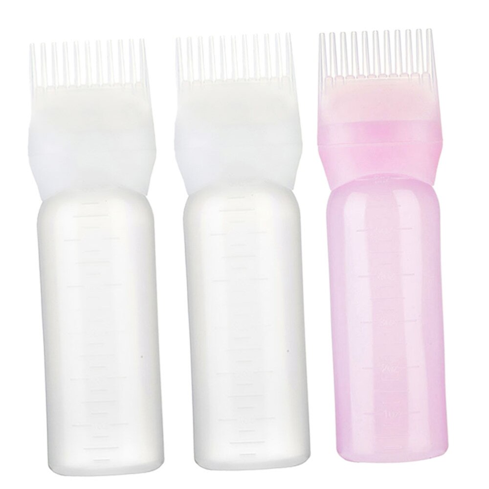 3 stk hårfarve hårfarve flaske frisørartikler kam applikator shampoo kam flaske til rengøring salon shampoo
