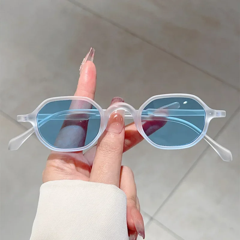 Trendy Small Oval Sun Glasses for Women Men Vintage Stylish Travel Sunglasses Eyewear Outdoor UV400 Shades Protection: Yellow