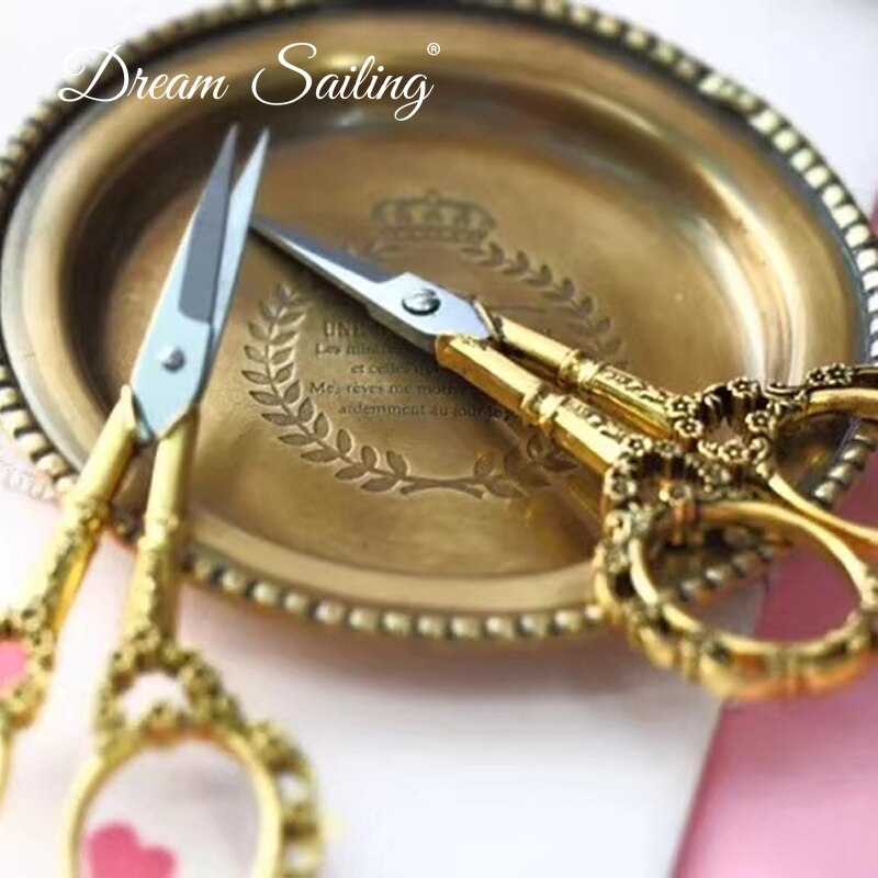 Tijeras para cutículas Estilo Vintage antiguo europeo, herramienta de costura de acero inoxidable, tijeras de pedicura, herramienta de manicura para cortar uñas
