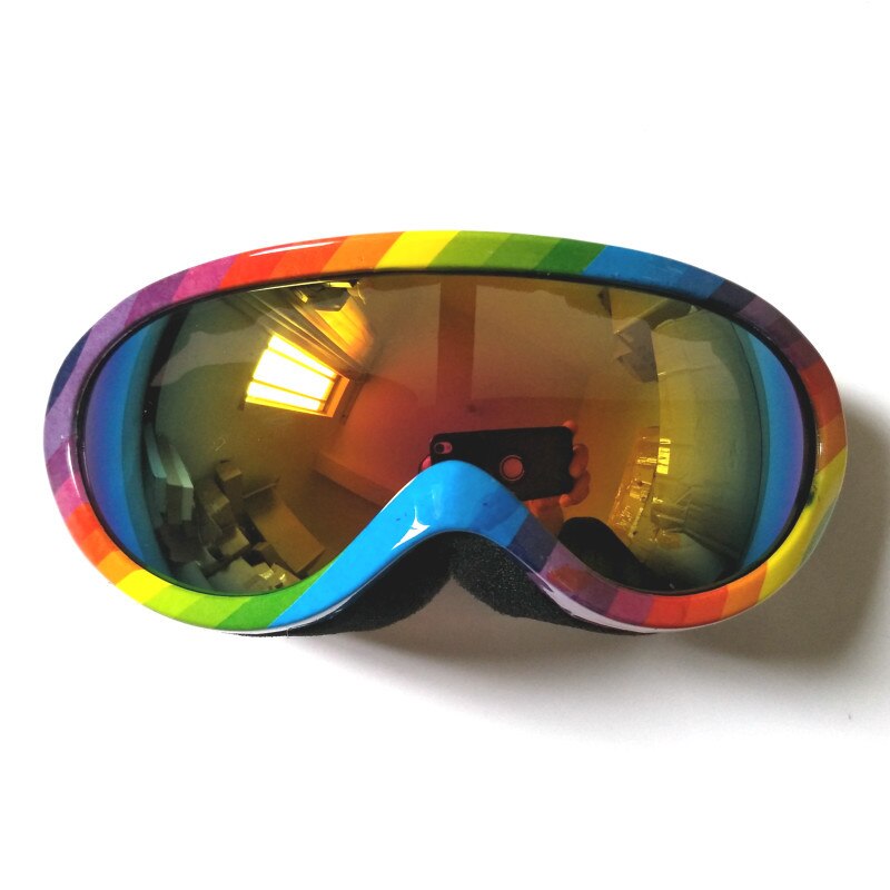 Crianças snowboard gafas óculos de esqui meninos meninas neve óculos de proteção snowboard máscara inverno óculos de neve: A