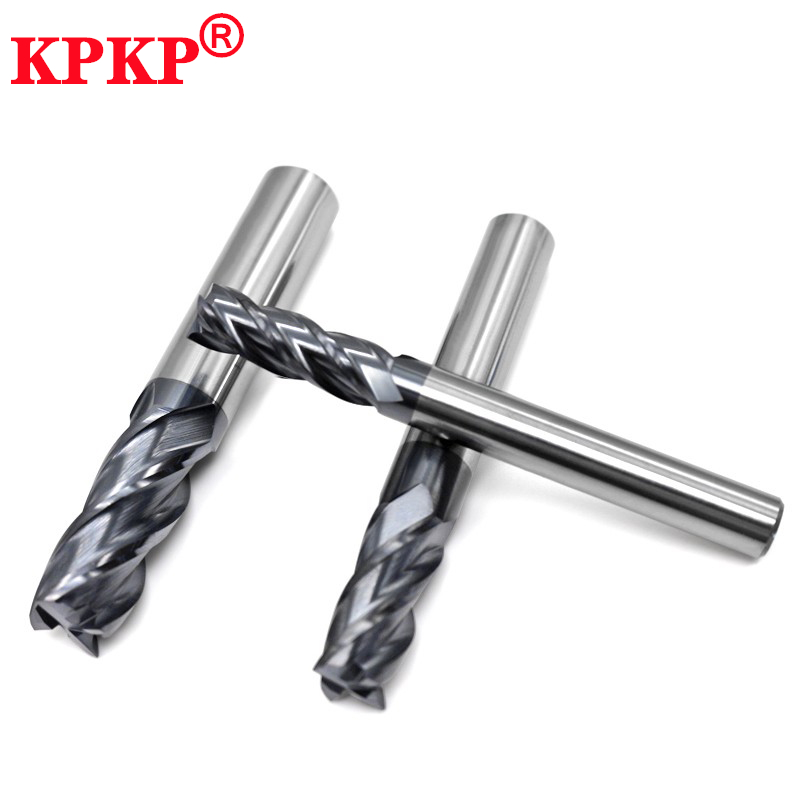 Fraise Hrc50 à 4 cannelures, en alliage d'acier au tungstène, fabrication Cnc, , fraiseuse supérieure, outils pour le travail du bois en acier