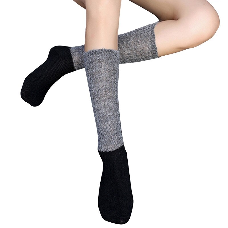 Kvinner jente strikker mesh sokker kanin hår myke sokker deodorant pustende for jenter utendørs slappe aktiviteter