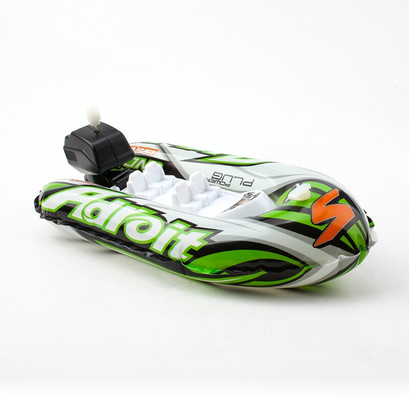 Products Recommended Children's Toys Clockwork Boat Inflatable Boat Bathtub Swimming Pool Toys: Green