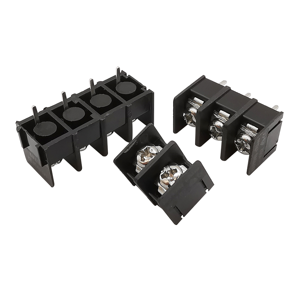 Bornier à vis PCB noir, pas de 7.62mm, connecteur KF7.62 2P 3P 4 broches, connecteurs à vis épissables, 10 pièces