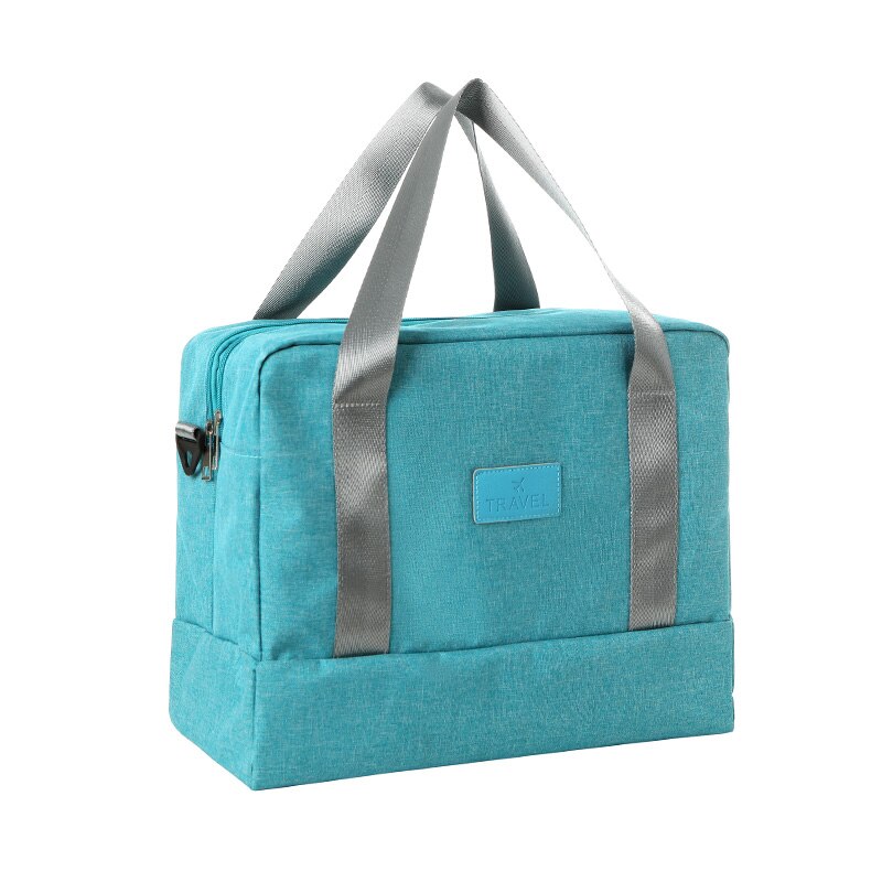 SEREQI Multifunctional Dry And Wet Separation Travel Bag Travel Packing Big Luggage Bag Unisex Zoning Clear Duffle Bag: Tiffany Blue