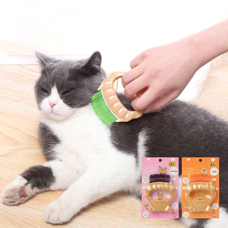 Huisdieren Kam Huisdieren Massage Borstel Borstel Shell Vormige Handvat Pet Grooming Massage Tool Te Verwijderen Losse Haren Alleen Voor katten