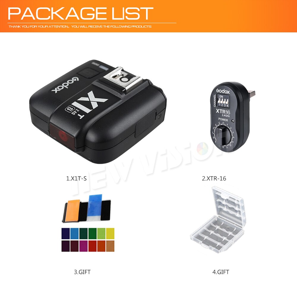 Godox X1T-S TTL HSS 2.4G Flash Transmitter + XTR-16 USB Receiver kit for Sony Godox DE300 DE400 SK400 SK300 DP600 QT600