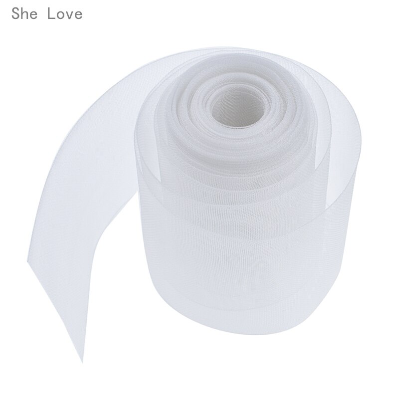 Chzimade 10 Metres Transparent Curtain Tape Border Pleat Trim Tape Ribbon Lace Grommet Header Tape Curtain Accessories