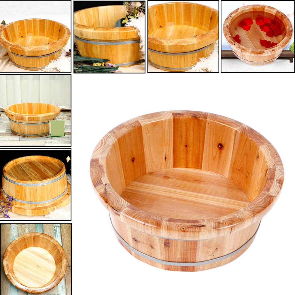 Bassin de pieds en bois, seau de bain de pieds, baril de lavage, pédicure, bain de pieds à la maison
