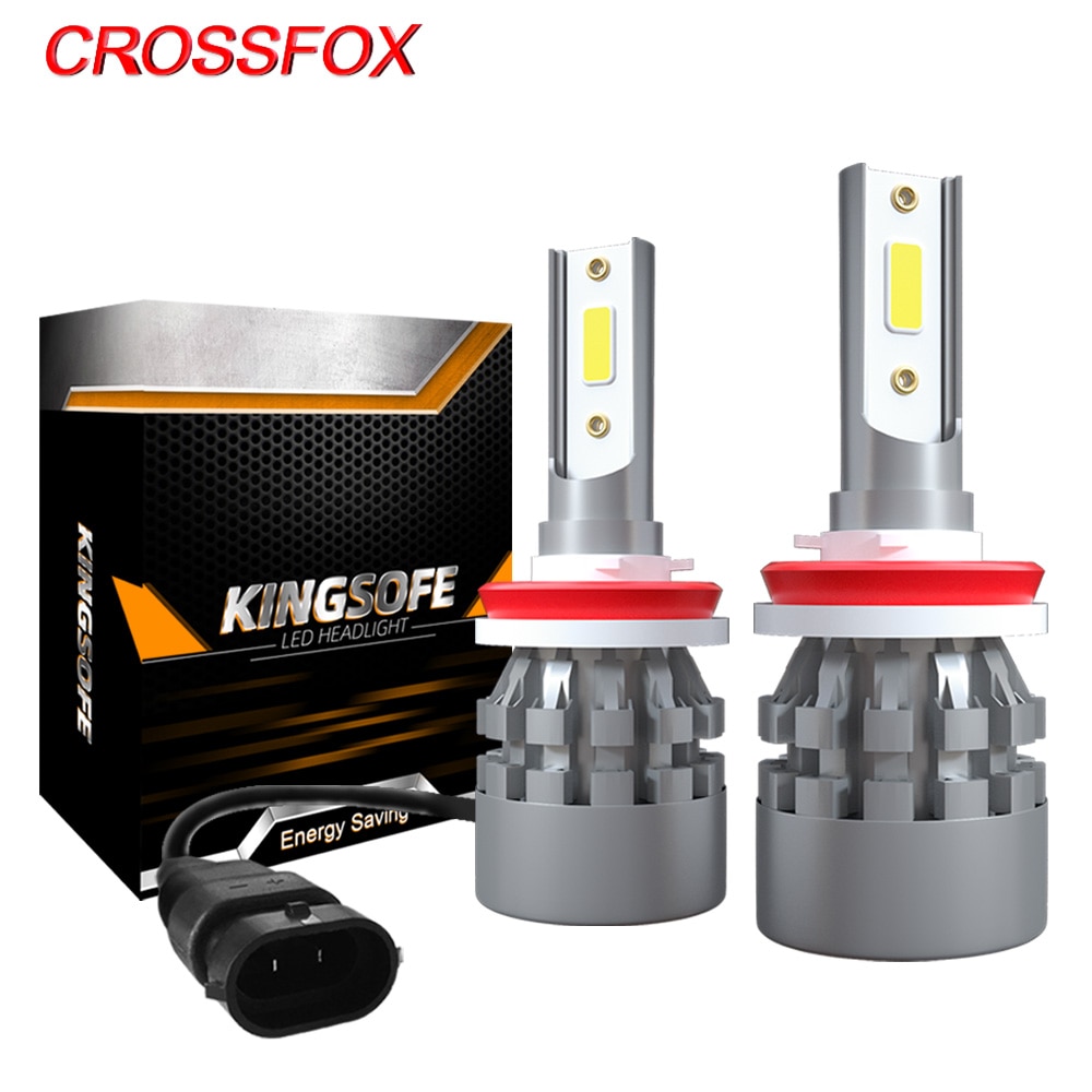 Crossfox 2Pcs Led Lamp H4 9005 HB3 9006 HB4 H7 H8 H9 H11 Led Lamp H1 Auto Lampjes lampada Auto Koplampen 6000K 8000LM 12V