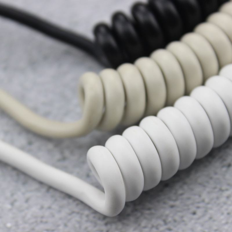 Oprullet kabel micro mini usb type-c mekanisk tastatur sort hvid grå interface kabel til  gh60 xd64 xd75 xd96 case modeller