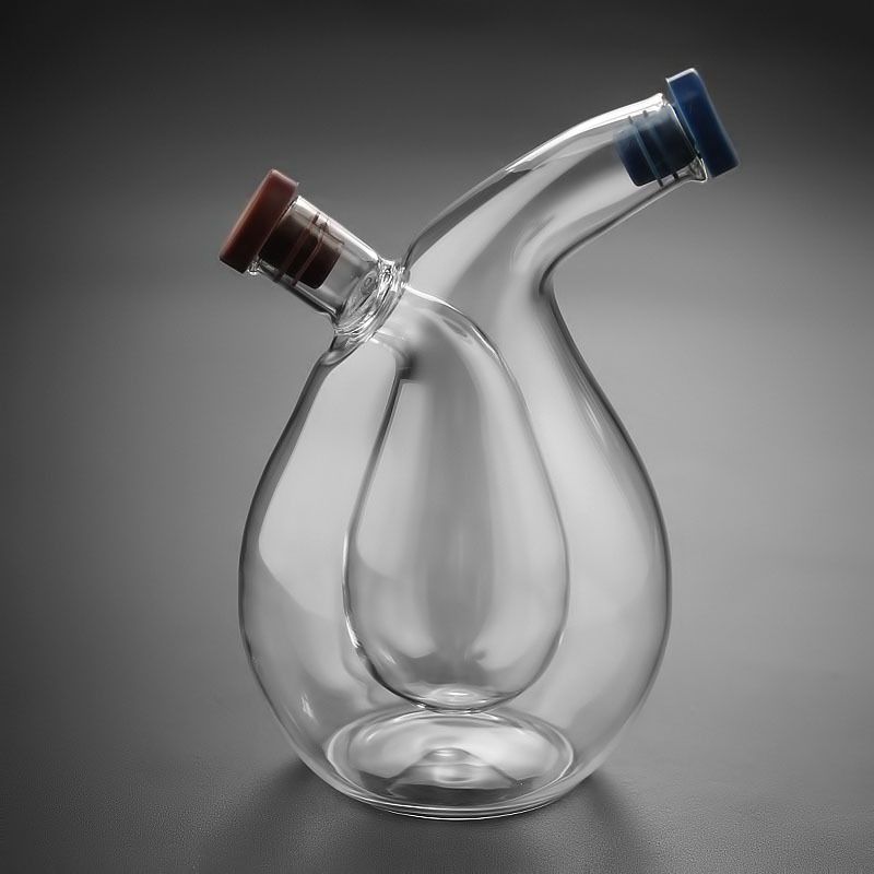 Olivenölspender 2er Set Mit Kork – Aus Borosilikatglas, Tropffrei, Ideal Für Öl, Essig, Sirup & Dressing