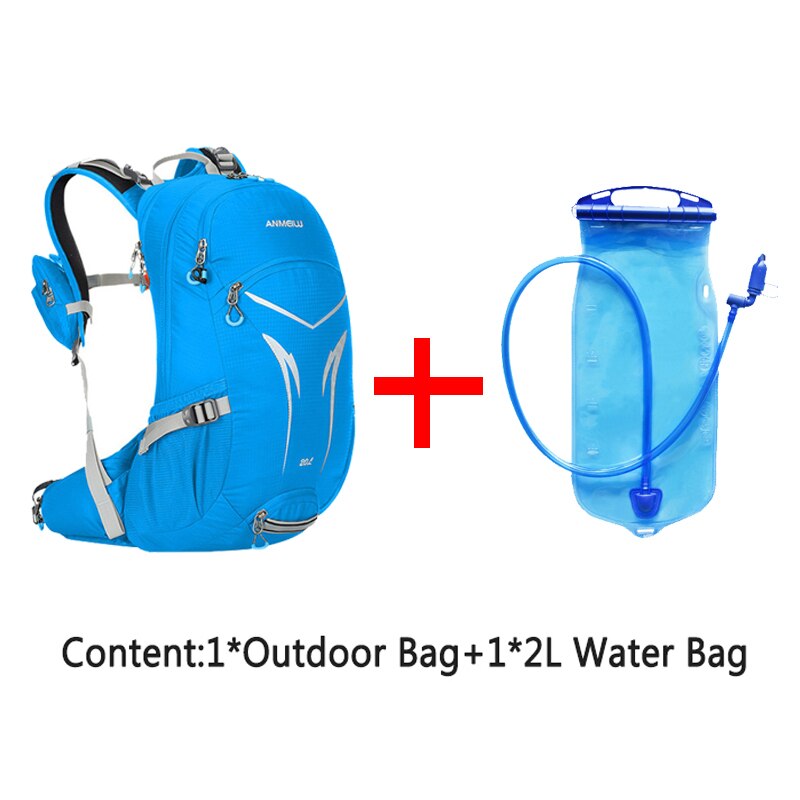 Waterproof 20L-35L Hydration Backpack,Hiking Backpack for Camping Backpack Hydration,Trekking Men's Backpack Outdoor Bags: Blue and Water Bag