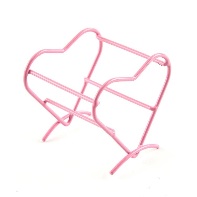 1pc sminkesvamp pudderstativ eggpulver puff brakett boks tørketrommel arrangør skjønnhetshylle holder skrivebordsoppbevaring: Rosa hjerte