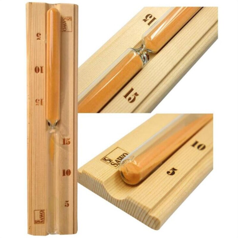 Steam Sauna Room Wooden Sandglass Timer Accurate Heat Resistant Bathroom 15 Minutes Hourglass Wall Sand Clock for Spa Bath