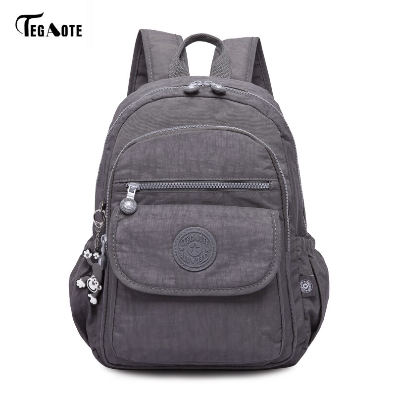 TEGAOTE Small Backpack for Teenage Girl School Backpacks Women Luxury Bolsa Casual Nylon Waterproof Bagpack Mochila: 12