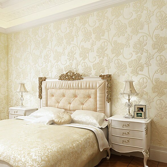 Embossed Damask Wallpaper for Bedroom Living Room TV Background 3D Textured Self-adhesive Non-woven Wall Paper Home Decor