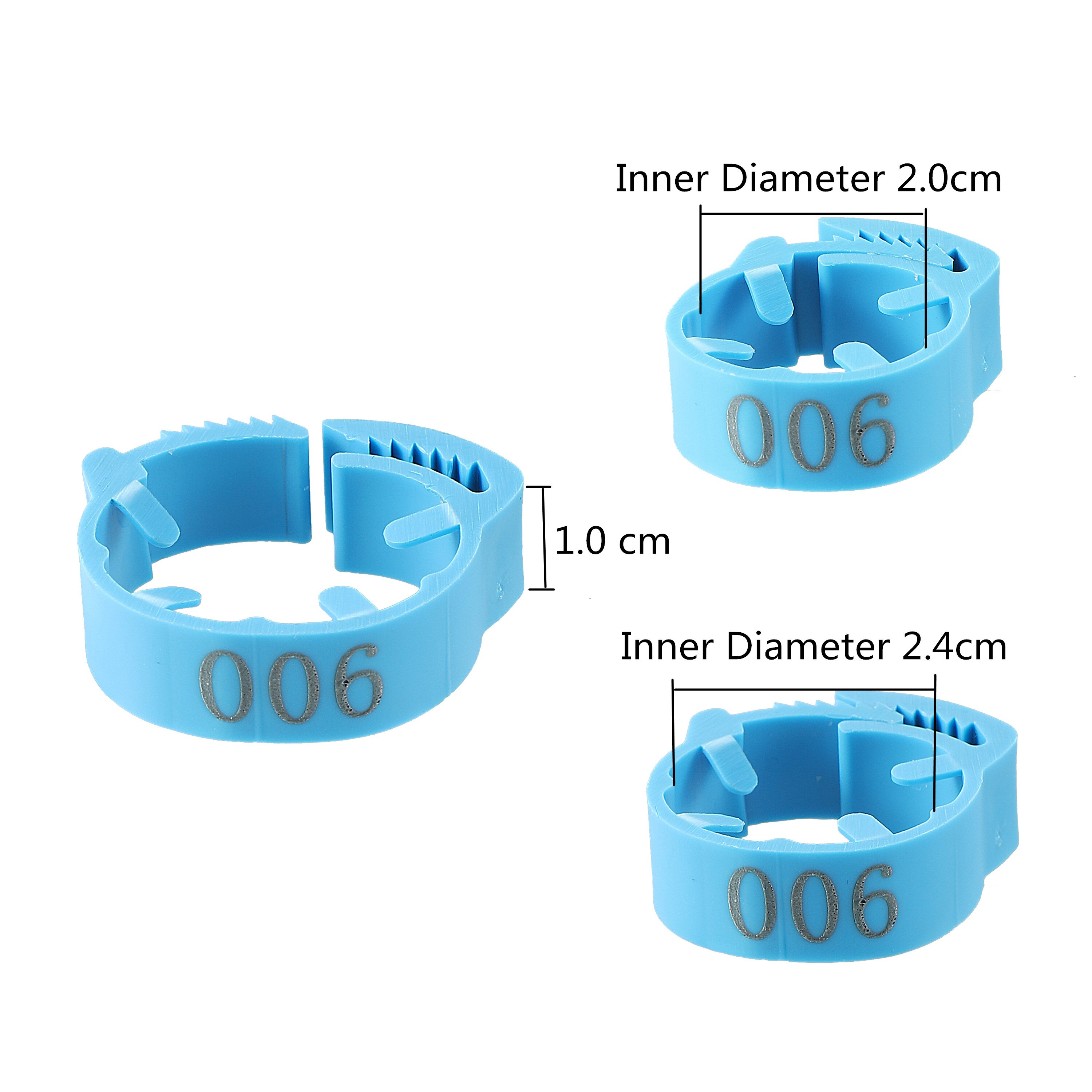 Kip Voet Ring NO.001 ~ 050 Maat Verstelbaar Gevogelte Been Digitale Label Gesp Ring Plastic Kwartel Eend Gans Landbouwmachines 50Pcs