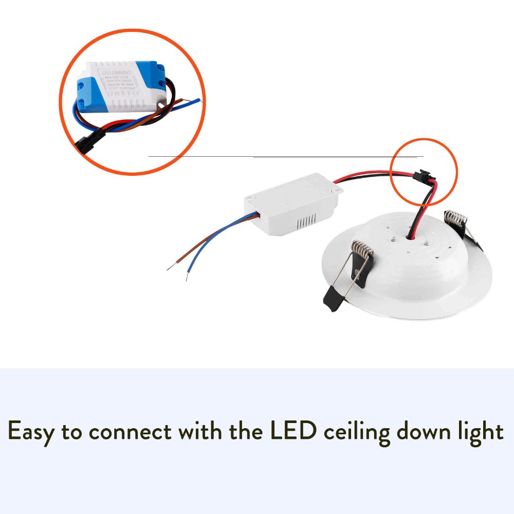 Dimbare 3W 5W 7W 8-10W 15W 15-24W Voeding LED driver Adapter Transformator 300mA Voor LED Verzonken Plafond Downlight 85-265V