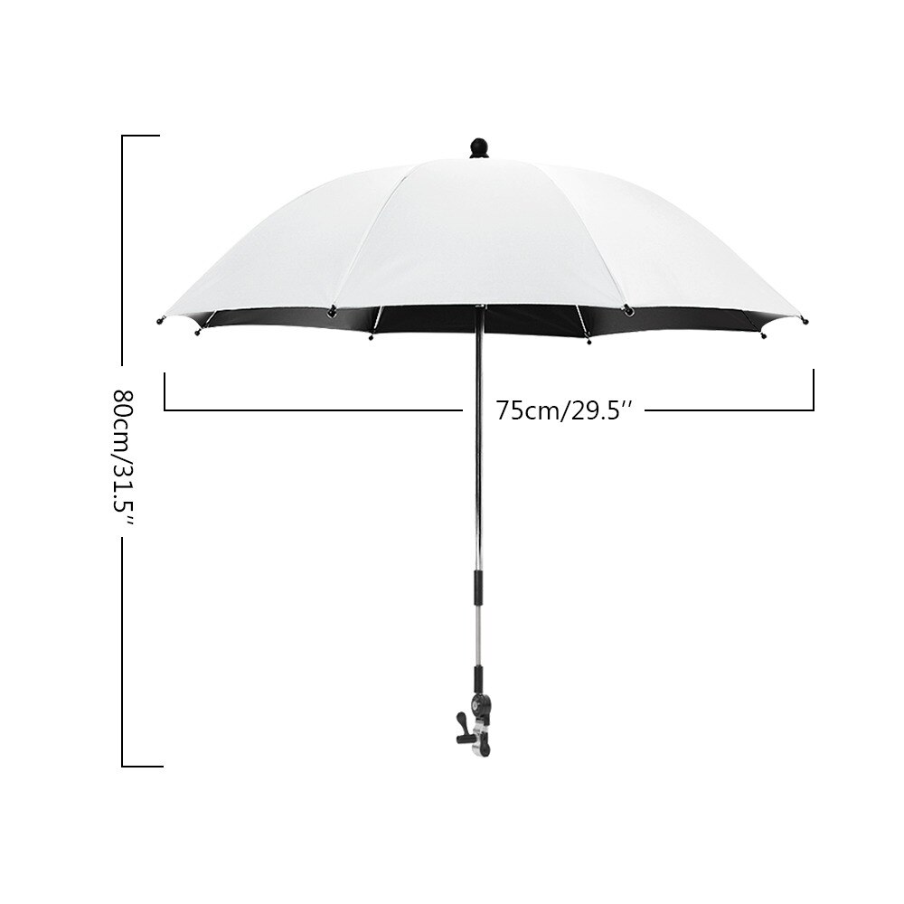 Baby Stroller Umbrella Adjustable Detachable Pram Baby Stroller Cover UV Rays Sun Parasol Umbrella Rain Protecter Outdoor Tools: 02