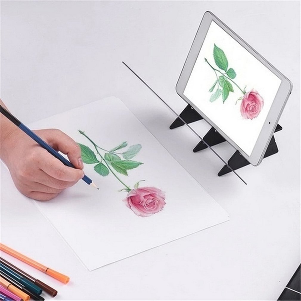 9 pouces Enfants LED Projection Dessin Planche à dessin Peinture Projecteur Planche de Traçage Croquis Spéculaire Réflexion Gradation Support