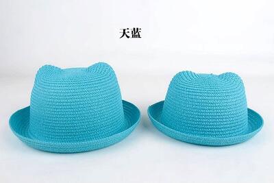 Stro Hoeden Kids Karakter Oor Decoratie Zomer Cap Baby Zonnehoed Voor Meisje Jongens Emmer Cap Voor Kinderen Hoed Strand panama Caps: 12