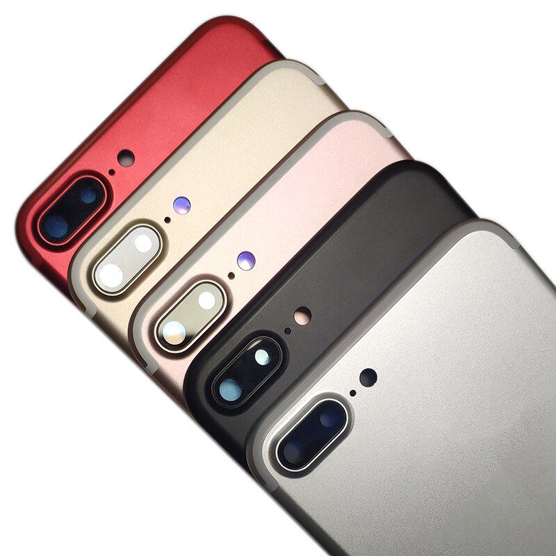 7 p volta habitação para iphone 7 plus 7 plus volta da bateria capa quadro chassi médio + vidro capa sem cabo flexível montagem