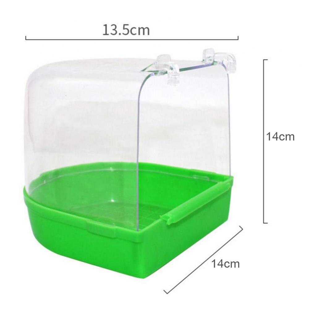 50%HOTPet Bird Parrot Transparent Bathing Tub Bathtub Shower Box Hanging Cage Decor