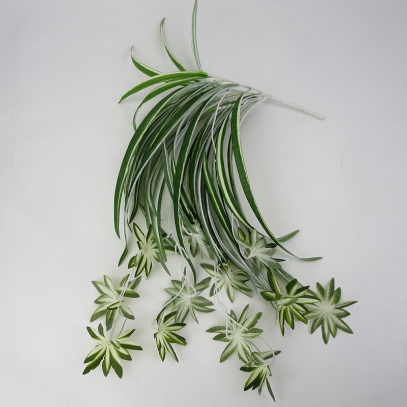 65Cm Kunstmatige Bloemen Planten Muur Opknoping Chlorophytum Ingemaakte Groene Planten Pvc Nep Simulatie Bloem Woonkamer Home Decor