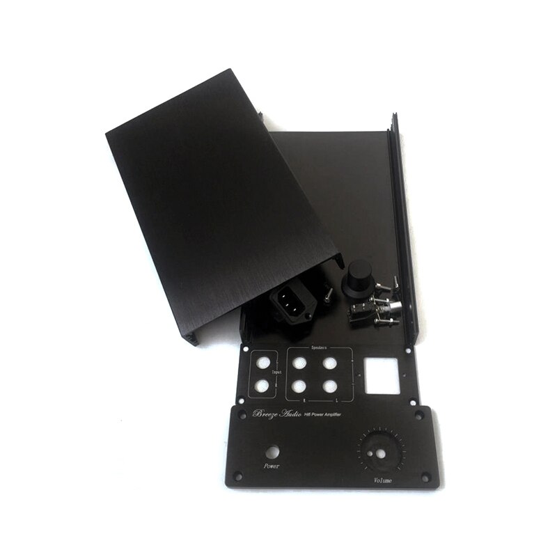 Pure Aluminum Chassis power amplifier Chassis 1506 Front Panel Aluminum Knob W155mm H60mm D261mm