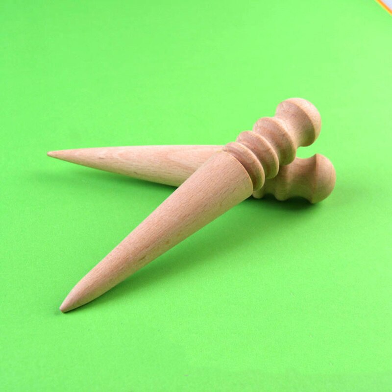 1 Pcs 15cm Leather Edge Slicker Round Wood Leather Burnisher Leathercraft Tools
