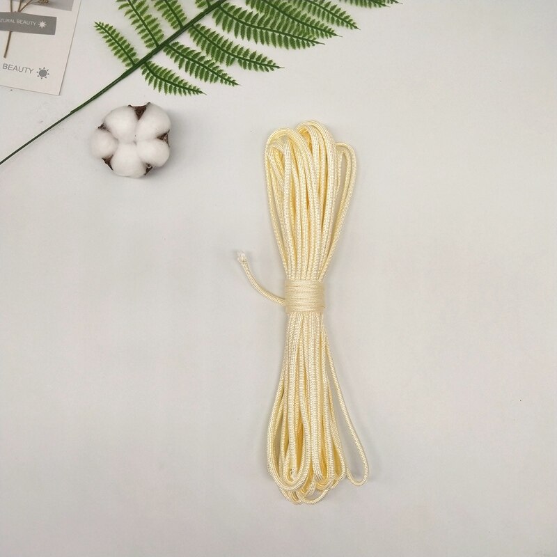 10m/ parti 4mm bredde 7 reb kerne nylon polyester reb klatrebåd sejlline remskive reb tøjsnor overlevelse faldskærmssnor: 4mm beige