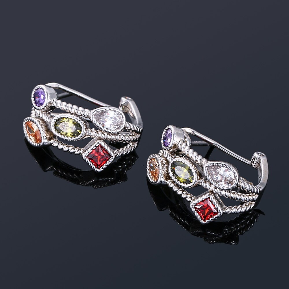 S925 Sterling Zilveren Sieraden Oor Nagels Oor Gesp Retro Hollow Vrouwen Oorbellen Voor Party