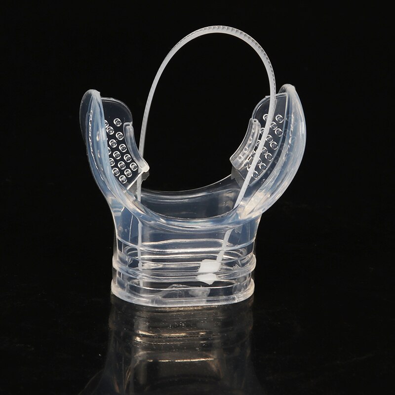 Boquilha de sílica gel para mergulho, descartável, tubo de respiração, buquilha de grau inteiro, snorkeling de três tesouros, boquilha: Adult with transpare