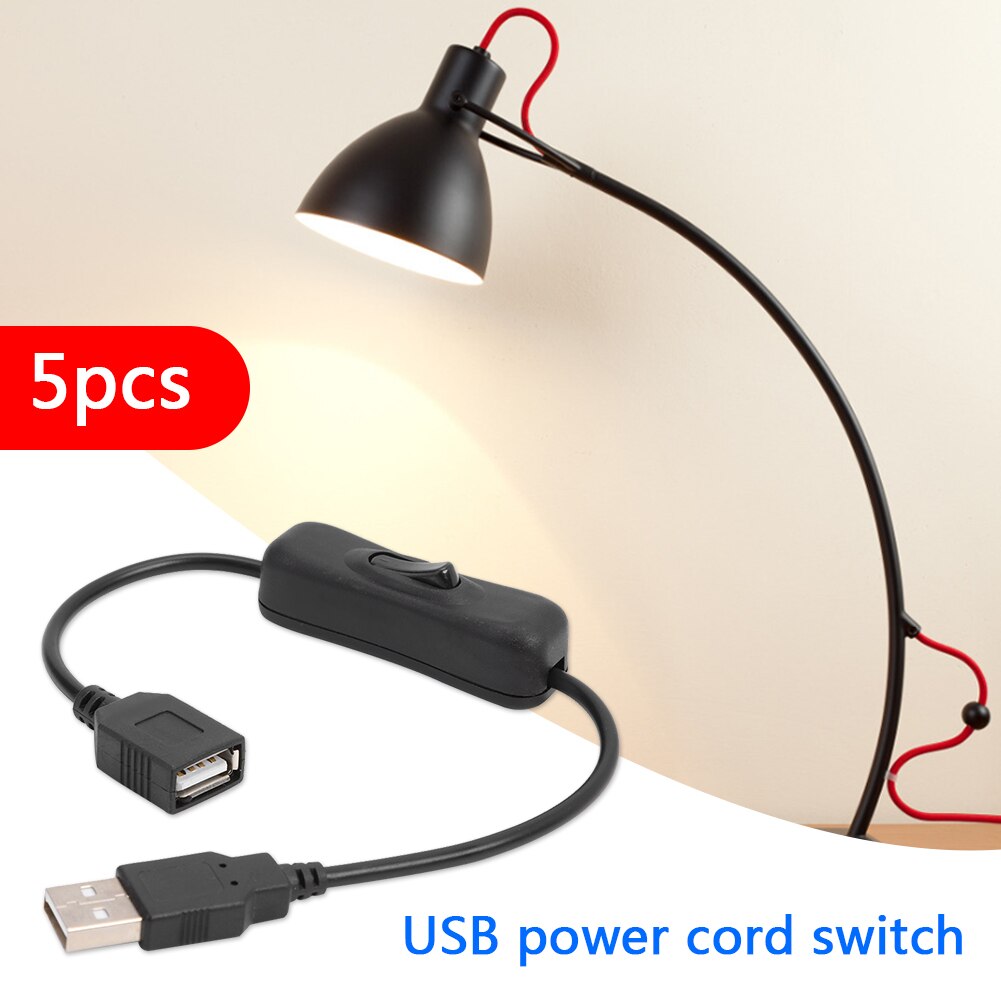 30cm USB Cable with 304 ON/OFF Button Switch for USB Lamp Fan Male to Female Adapter Extension Power Line