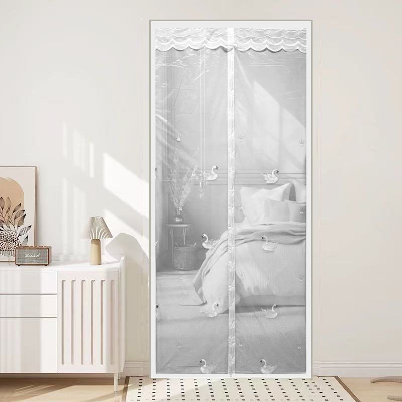 Silent Magnetic Door Insect Curtains Anti Mosquito Fly Nets Durable and Exquisite Door Screen Mesh: 8*2.6 / Red