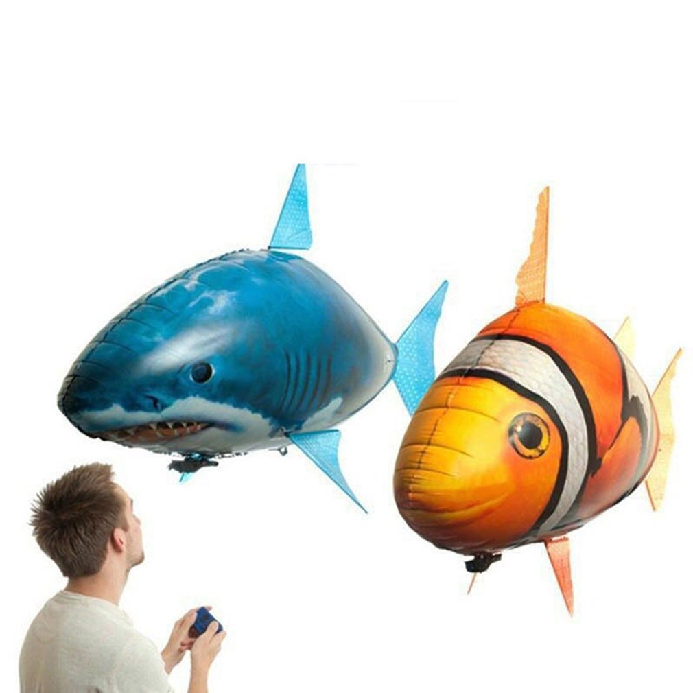 The Remote Controlled Fish Blimp Suspension Flying Shark Toy Remote Control Inflatable Flying Fish Hs Clown Fish