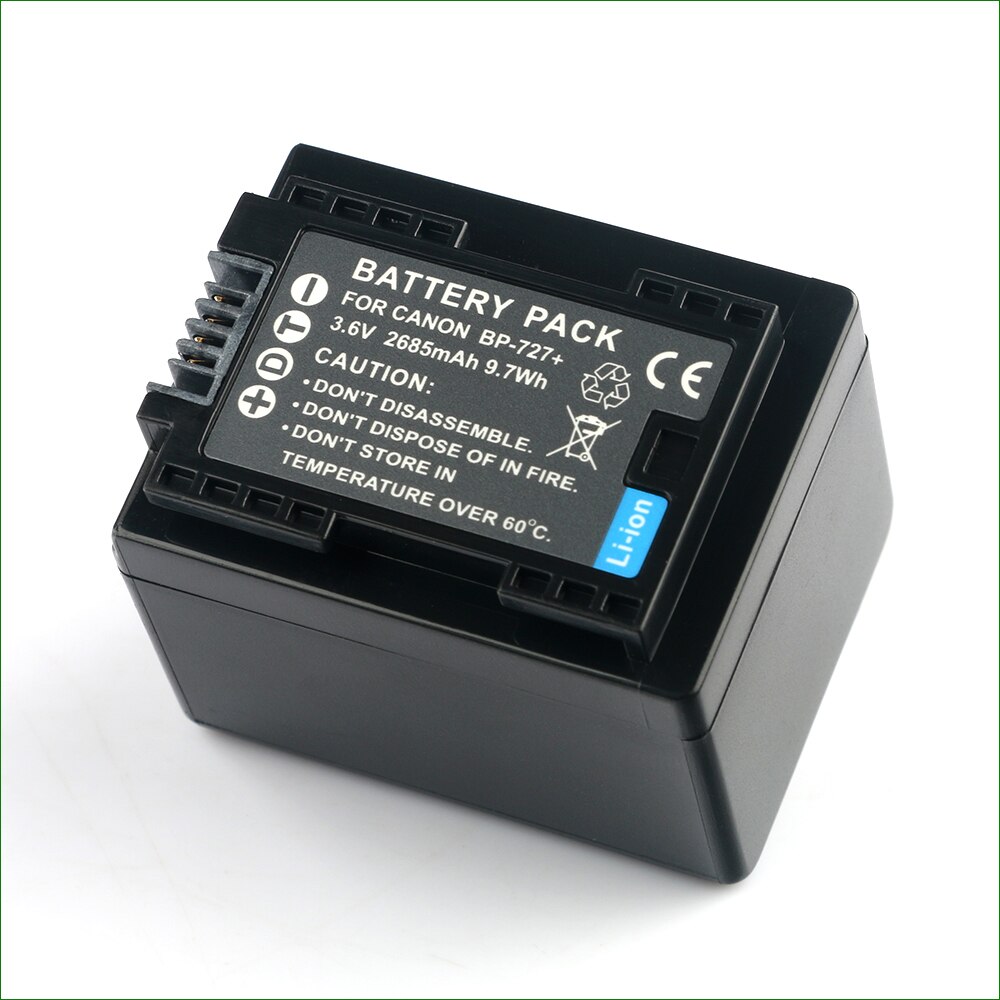 Wasabi Power Battery Charger For Canon BP-709, BP-718, BP-727 With Car Adapter And European Plug