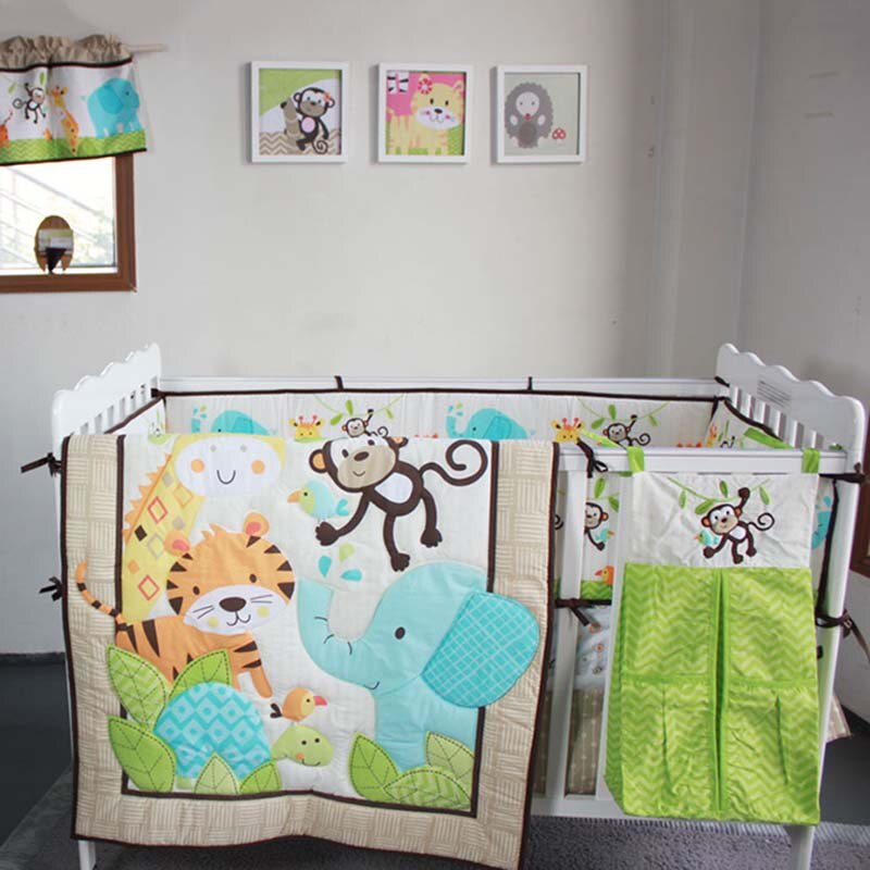 Organizador portátil para cuna de bebé, bolsa colgante para cama, bolsa de pañales bordada para recién nacidos, juego de cama para bebé, bolso para pañales infantiles, Organizador: E